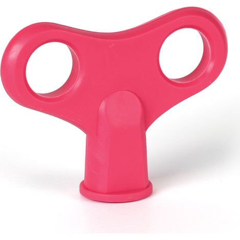 Pomo de plástico con acabado rojo fresa, dimensiones: 60x18x45mm -