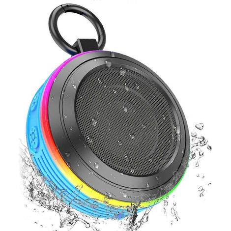 Bluetooth-Lautsprecher, wasserdicht, Badezimmer-FM-Radio, Sportlautsprecher, Blau