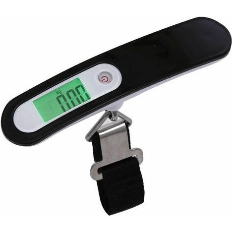 MINKUROW Báscula De Gancho Báscula De Equipaje Electrónica Báscula De Equipaje Digital Portátil Max 50kg / 110lb (Negro) (1/5)