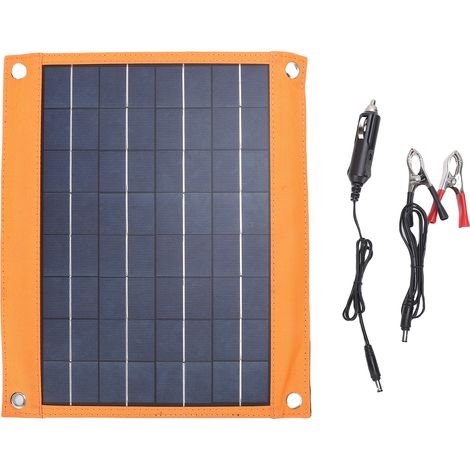 Pannello Solare Portatile 16W Policristallino – Caricabatterie Impermeabile con USB-C e DC, Design Compatto in ABS Resistente – Ideale per Campeggio ed Escursionismo (1/5)