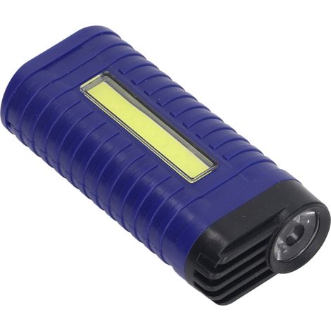 Lampe torche d'extérieur avec clip stylo, double source lumineuse LED/COB, rechargeable par USB, lampe de travail. (1/5)