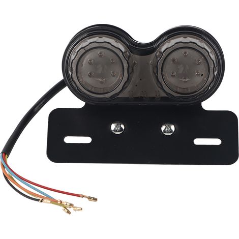 Feu arrière à LED pour moto, clignotant et indicateur de freinage pour café racer personnalisé, rouge (1/5)