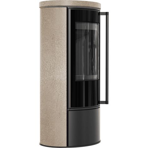 KRATKI ERIK Ø150 5,5 kW Keramikofen GOLD SATIN Deckel Schwarz Termotec (1/5)