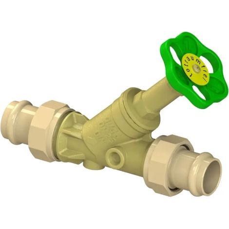 JS Valvola a passaggio totale, con raccordo a pressare (filettatura esterna) MULTI, senza scarico, con albero non in salita, DN25, diametro pressatura 28mm, omologata DVGW, 0015822800001