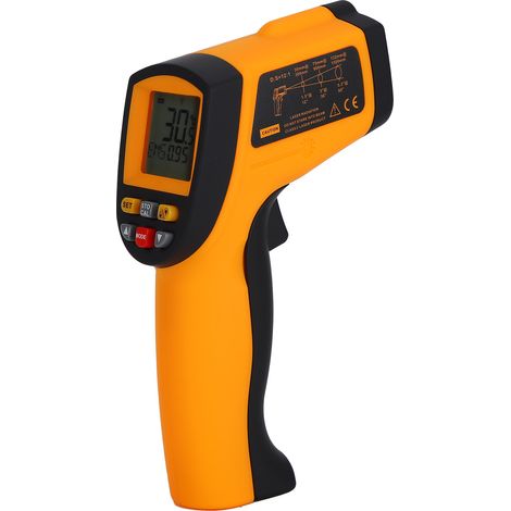 Thermomètre infrarouge 700°C numérique sans contact, pistolet portable LCD pour mesures industrielles précises. (1/5)