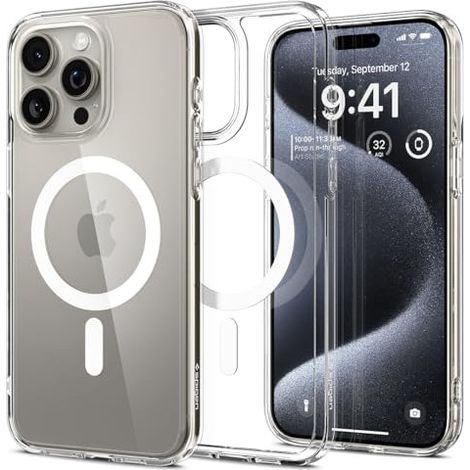 Spigen Ultra Hybrid Mag MagSafe - Coque pour iPhone 15 Pro (Blanche)