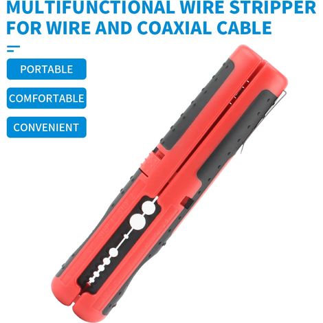 (Bleu multifonction) Pince à dénuder multifonctionnelle pour câbles et fils, outil à main, outil de quincaillerie, portable, poignée antidérapante, clip pour stylo dénudeur (1/5)