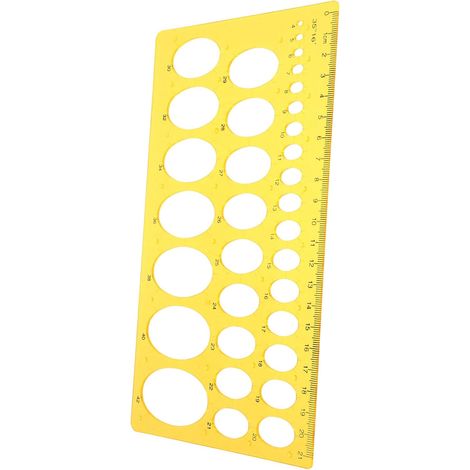 Gabarit de courbe en plastique orange Lurrose, outil mesure pour (1/5)