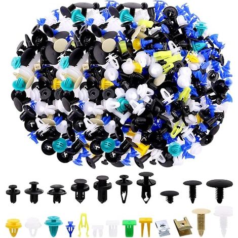 Ensemble de rivets de retenue pour voiture, clips à pousser, nylon, protection de pare-chocs, rivets de moteur (1/5)