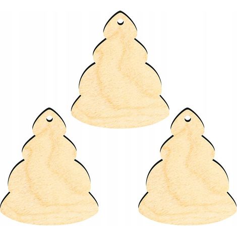 Weihnachtsbaumschmuck aus Holz Z15 3-tlg. (1/3)