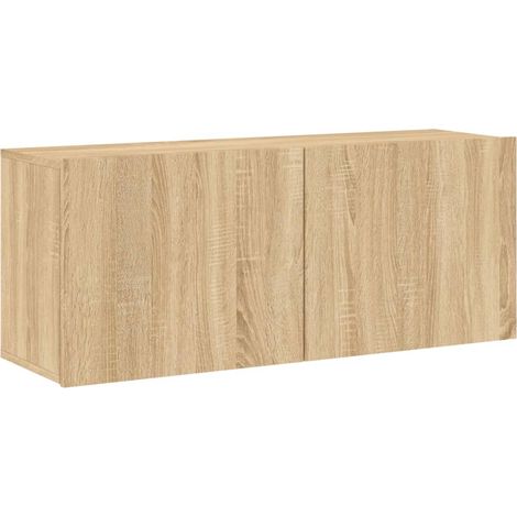 Mueble TV multimedia estante para televisión buffet para televisión comedor salón dormitorio suspendido roble Sonoma 100 x 30 x 41 cm marrón 020028145