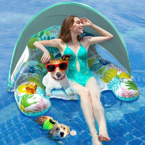 Colchón inflable, boya de natación para adultos, piscina para tomar el sol, piscina infantil, piscina para tomar el sol, hamaca acuática, asiento de piscina (1/5)