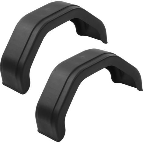 Lot de 2 garde-boue de roue de remorque haute résistance pour essieu simple, compatibles avec les roues de 12 et 13 pouces (remorque, camping-car, yacht, quad). (1/5)