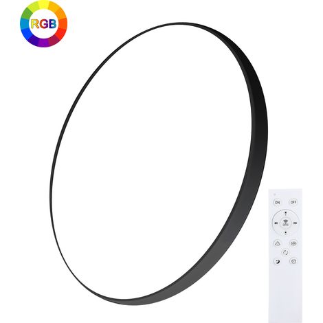 Oraymin – Plafonnier LED ultra-plat Ø30cm rond 22W 2200lm – Contrôle Bluetooth Éclairage RGB réglable – Éclairage moderne design pour salon, chambre, cuisine, bureau, couloir