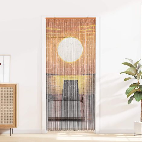 vidaXL  Insect Door Curtain  Multicolor 200 x 90 cm Bamboo