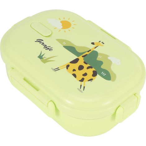 Boîte à lunch isotherme étanche en acier inoxydable, boîte bento pour aliments japonais pour enfants (verte) (1/5)