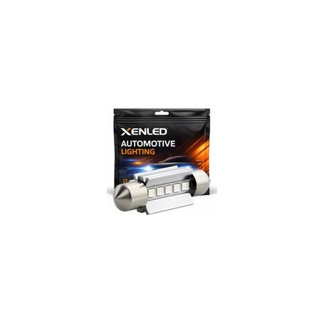 1 x AMPOULE C5W SV8.5 36mm 6 LED BLEU Super Canbus 70Lms XENLED - PALLADIUM (1/5)