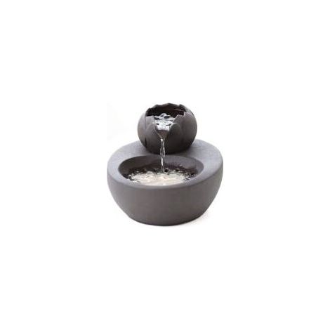 1.3L Ceramic Water Fountain with Vertical Lotus and Automatic Filter – For Cats and Small Dogs – Quiet 45dB – Black (1/4)