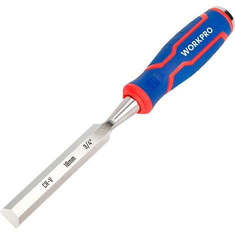Ciseau à Bois 18mm Workpro Lame Acier Cr-v, Manche Ergonomique - Workpro