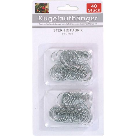 Weihnachtskugelaufhänger 40er-Set Kugelhaken Schnellaufhänger Weihnachtsdeko