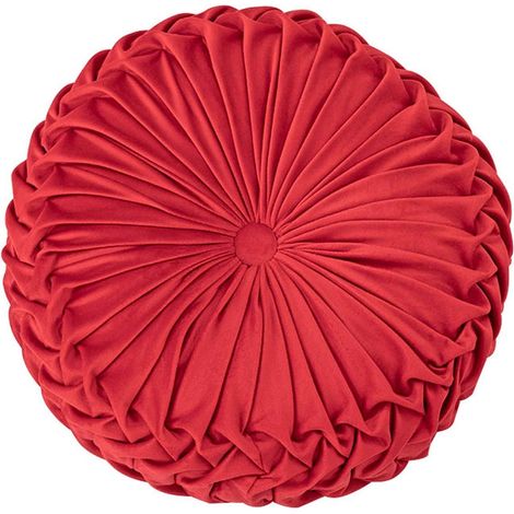Coussin décoratif rond en velours, motif citrouille 3D, 38 cm (15 pouces), pour canapé, lit, fauteuil ou sol. (1/5)