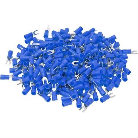 300 cosses à fourche isolées, connecteurs de fils en cuivre et PVC de type U pour éclairage de transport SV (1/4)