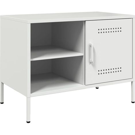Maison Exclusive - TV-Schrank Weiß 68x39x50,5 cm Stahl