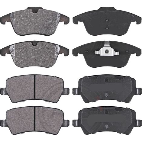 KIT PASTIGLIE FRENO ANTERIORI E POSTERIORI compatibile con LAND ROVER RANGE ROVER SPORT (L320) / PASTIGLIE FRENANTI AUTO OEM FDB1615 FDB1996,FDB4432 / SOSTITUZIONE DIRETTA / BASSA POLVERE / SILENZIOSO (1/4)