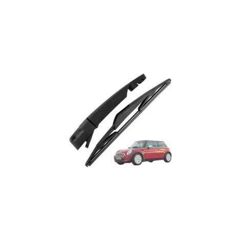 Brazo y escobilla del limpiaparabrisas trasero, kit de repuesto de brazo de limpiaparabrisas trasero de caucho natural para todas las estaciones para MINI COOPER R50 R53