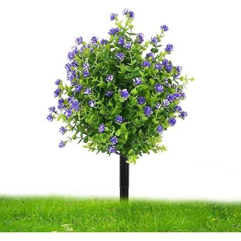 Fleurs Artificielles D'Extérieur Résistantes Aux UV Arbustes Artificiels Piquets De Fleurs Factices D'Extérieur Pour Printemps Été Intérieur Porche Jardin Maison Patio Porte (1/5)
