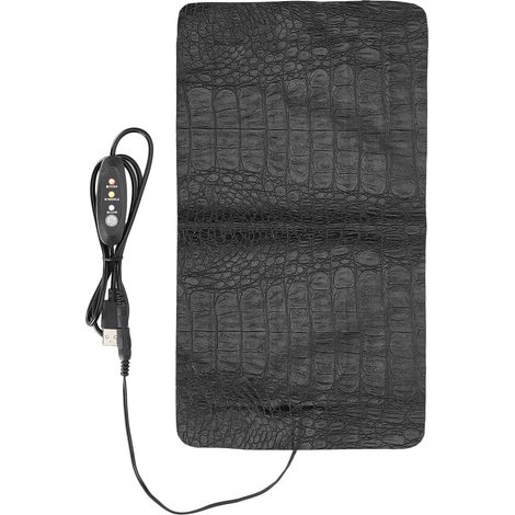 Tapis chauffant pour reptiles, tapis chauffant pour vivarium, coussin chauffant pliable USB avec support adhésif, 3 niveaux de chauffage, étanche, ré (1/5)
