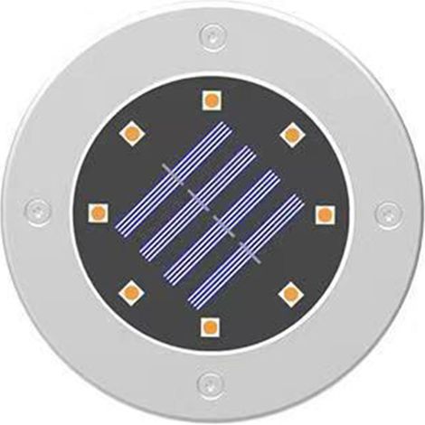 Lampes solaires enterrées au sol à économie d'énergie ASB IP65, éclairage solaire automatique pour allées, terrasses et parcs, lumière chaude (1/5)