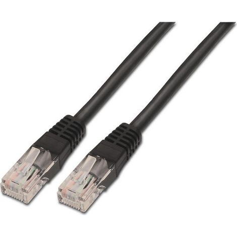 Cable de Red RJ45 UTP Aisens A135-0258/ Cat.6/ 1m/ Negro (1/2)