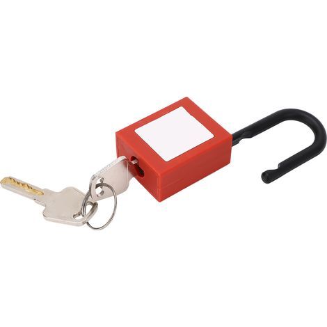 Sicherheitsvorhängeschloss-Set für elektrische Leitungsschutzschalter mit Griffschloss und Standard-Stiftsicherheitsvorhängeschloss. (1/5)