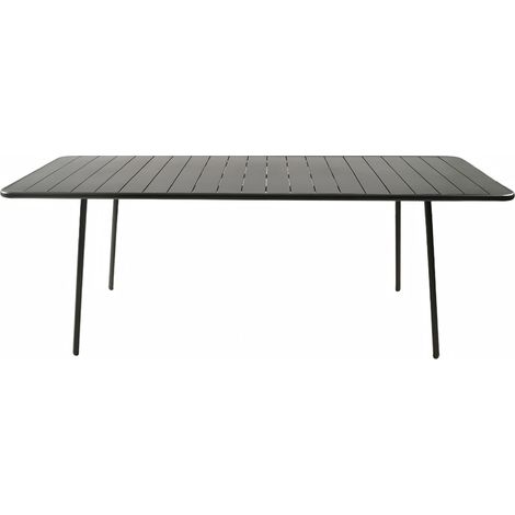 Mesa de jardín para 8/10 personas 200 cm gris oscuro BERGAME