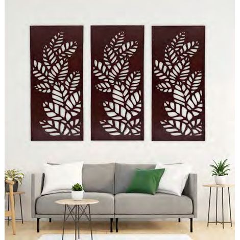 PANEL DECORATIVO METALICO PARA EL HOGAR MARRON   60150 CM (1/2)