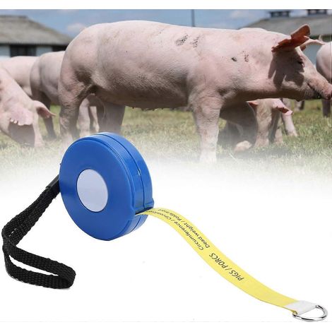 Ruban de mesure du poids corporel des bovins et des porcs, 2,5 m, équipement agricole pour le poids corporel des animaux d'élevage, rétractable et portable [jkw] (1/5)