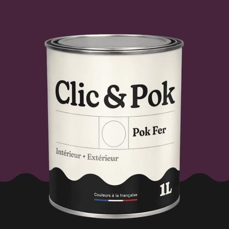 Peinture Fer Antirouille – Métal Extérieur Intérieur, Satinée, Protection Rouille - 1L - RAL 4007 - Violet pourpre (1/4)