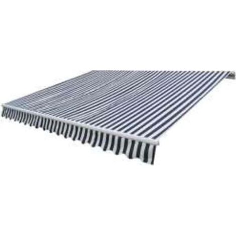 Store banne électrique pliant 600 cm bleu/blanc (1/5)