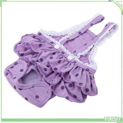 Pantalon hygiénique à bretelles - FAFEICY - Coton - Violet XXL - Sangle réglable - Trou pour queue (1/5)