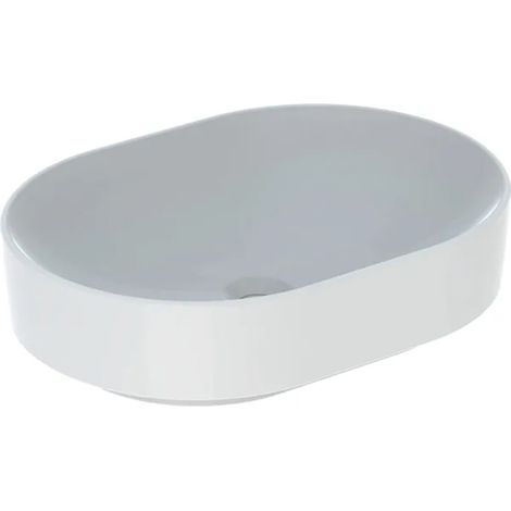 Geberit VariForm Lay-On Elliptic Countertop Basin 550mm Wide - 0 Tap Hole