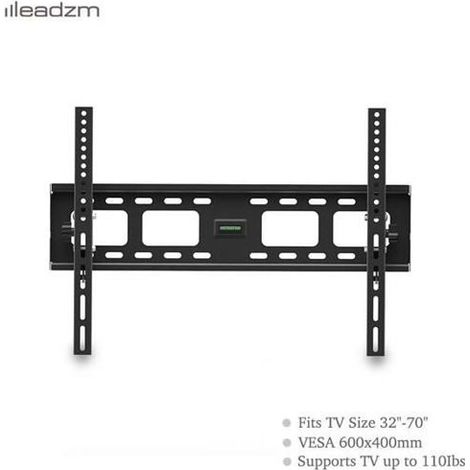 Support mural inclinable TMW600 pour téléviseurs de 32 à 70 pouces, capacité de charge de 50 kg, norme VESA 400-600, inclinaison maximale de 10°, avec bulbe de nivellement. (1/5)