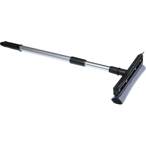 Raclette de Nettoyage de vitres avec Manche Extensible en Acier Inoxydable, Double Face, adaptée pour Pare-Brise et Surfaces vitrées Lors du Nettoyage à Domicile (1/5)