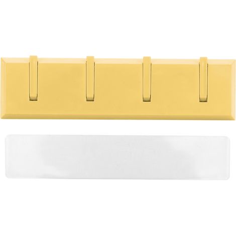 Crochet mural pour porte et salle de bain - Porte-clés et porte-chapeau décoratif (Jaune) (1/5)