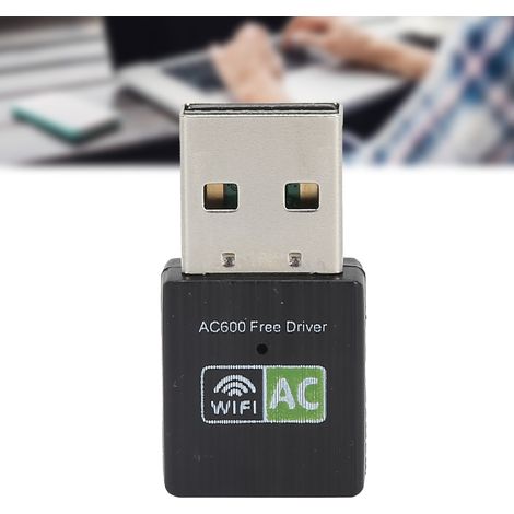 Adaptateur USB WiFi 600Mbps Double Bande 2.4G/5Ghz, Carte Réseau Sans Fil Ethernet Noire