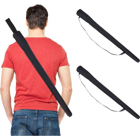 2 pcs Housses de Parapluie de Pluie Noires Housse de Parapluie de Golf de 31.5 Pouce Sac de Rangement pour Parapluie Long et Résistant à la Saleté Parapluies Portables (1/5)