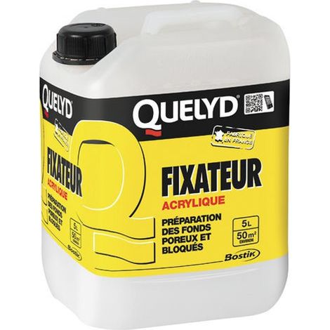 Fixateur-régulateur avant collage revêtements muraux 5L – Sans solvant – Prêt à l'emploi – Améliore l'accroche de la colle – Quelyd