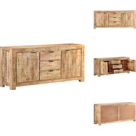 Sideboard 175x40x75 cm Raues Mangoholz - Holz Sideboard - Mangoholz Sideboard - Wohnzimmermöbel - Schlafzimmermöbel - Regal (1/5)