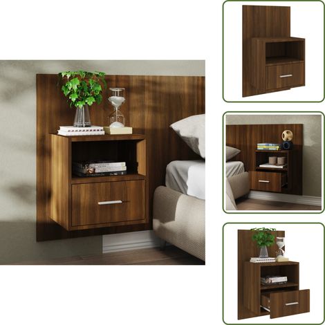 Comodino marrone - vidaXL Comodino a Muro Rovere Marrone - Comodino per parete