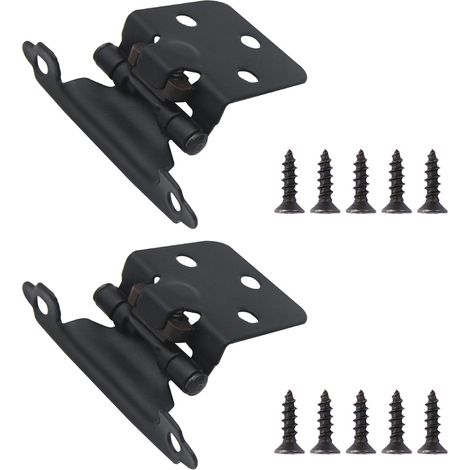 Hinge - Spring Hydraulic Cushion - Auto-Closing Folding Door Hinge - For Interior Cabinet Doors - 2 Pieces (1/5)